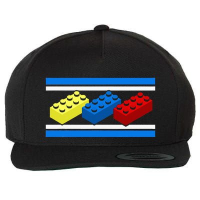 Building Bricks Blocks Master Builder Engineer Construction Wool Snapback Cap