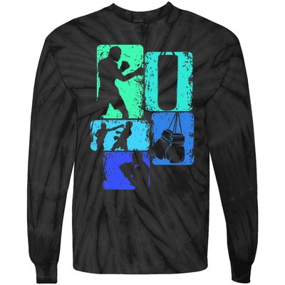 Boxer Boxing Tie-Dye Long Sleeve Shirt