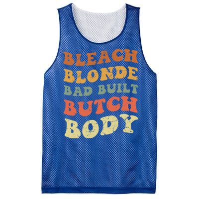 Bleach Blonde Bad Built Butch Body Grunge Retro Funny Gift Mesh Reversible Basketball Jersey Tank