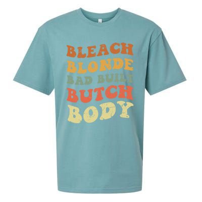 Bleach Blonde Bad Built Butch Body Grunge Retro Funny Gift Sueded Cloud Jersey T-Shirt