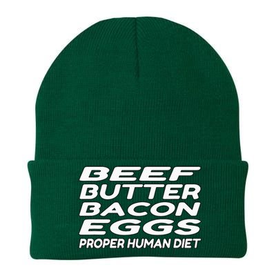 Beef Butter Bacon Eggs Carnivore Knit Cap Winter Beanie