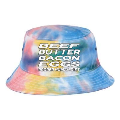 Beef Butter Bacon Eggs Carnivore Tie Dye Newport Bucket Hat