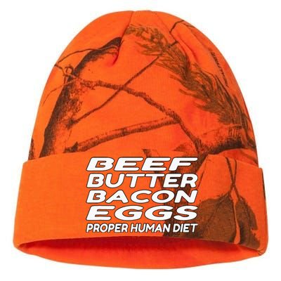 Beef Butter Bacon Eggs Carnivore Kati Licensed 12" Camo Beanie