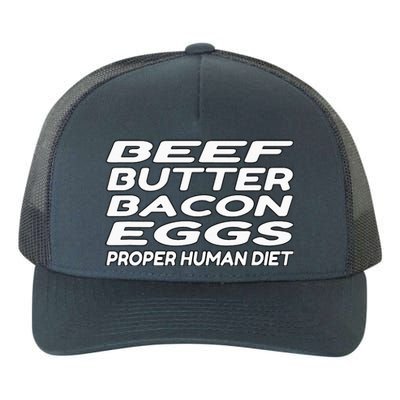 Beef Butter Bacon Eggs Carnivore Yupoong Adult 5-Panel Trucker Hat