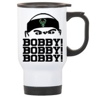 Bobby Bobby Bobby Milwaukee Basketball Stainless Steel Travel Mug