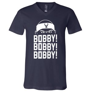 Bobby Bobby Bobby Milwaukee Basketball V-Neck T-Shirt