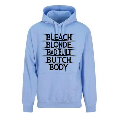 Bleach Blonde Bad Built Butch Body Unisex Surf Hoodie