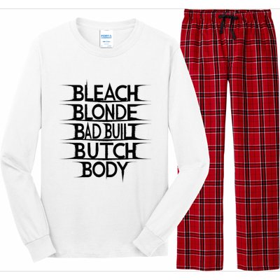 Bleach Blonde Bad Built Butch Body Long Sleeve Pajama Set