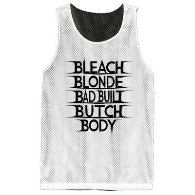 Bleach Blonde Bad Built Butch Body Mesh Reversible Basketball Jersey Tank