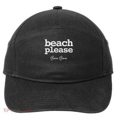 Bora Bora Beach Please Simple  7-Panel Snapback Hat