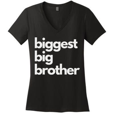 Biggest Big Brother Brother To Be Women's V-Neck T-Shirt