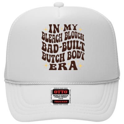 Bleach Blonde Bad Built Butch Body High Crown Mesh Back Trucker Hat