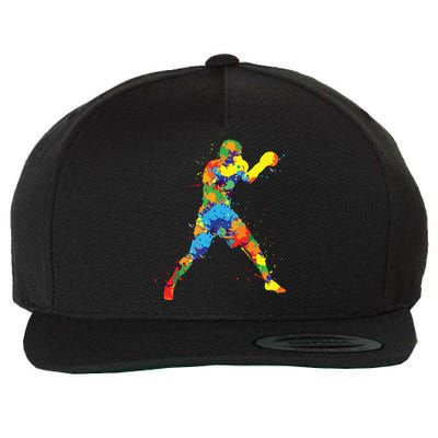 Boxing Boxer Boy Men Wool Snapback Cap