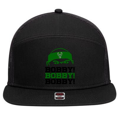 Bobby Bobby Bobby Milwaukee Basketball 7 Panel Mesh Trucker Snapback Hat