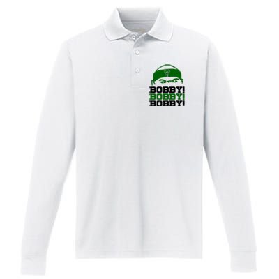 Bobby Bobby Bobby Milwaukee Basketball Performance Long Sleeve Polo