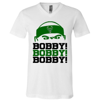 Bobby Bobby Bobby Milwaukee Basketball V-Neck T-Shirt