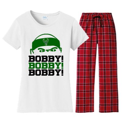 Bobby Bobby Bobby Milwaukee Basketball Women's Flannel Pajama Set