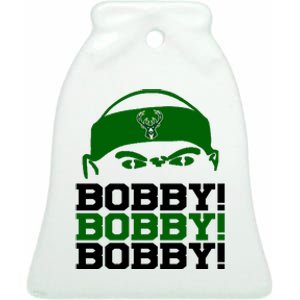 Bobby Bobby Bobby Milwaukee Basketball Ceramic Bell Ornament