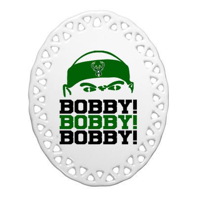 Bobby Bobby Bobby Milwaukee Basketball Ceramic Oval Ornament