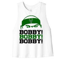 Bobby Bobby Bobby Milwaukee Basketball Women's Racerback Cropped Tank