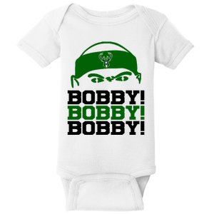 Bobby Bobby Bobby Milwaukee Basketball Baby Bodysuit