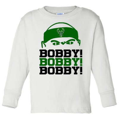 Bobby Bobby Bobby Milwaukee Basketball Toddler Long Sleeve Shirt