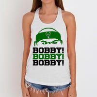 Bobby Bobby Bobby Milwaukee Basketball Women's Knotted Racerback Tank