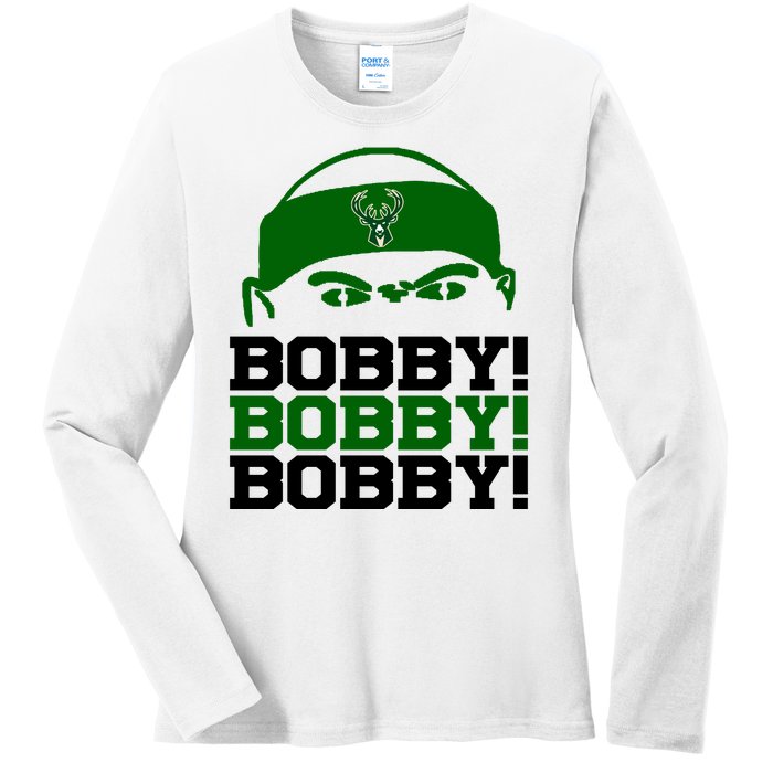 Bobby Bobby Bobby Milwaukee Basketball Ladies Long Sleeve Shirt