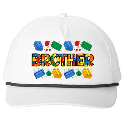 Brother Brick Builder Boy Master Builder Blocks Building Snapback Five-Panel Rope Hat