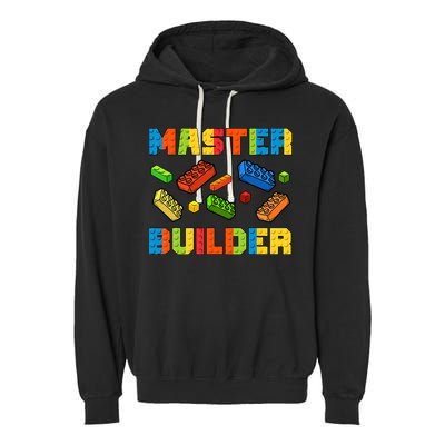 Brick Builder Building Blocks Brick Master Builder Garment-Dyed Fleece Hoodie
