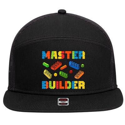 Brick Builder Building Blocks Brick Master Builder 7 Panel Mesh Trucker Snapback Hat