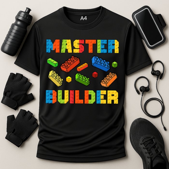 Brick Builder Building Blocks Brick Master Builder Performance Shirt