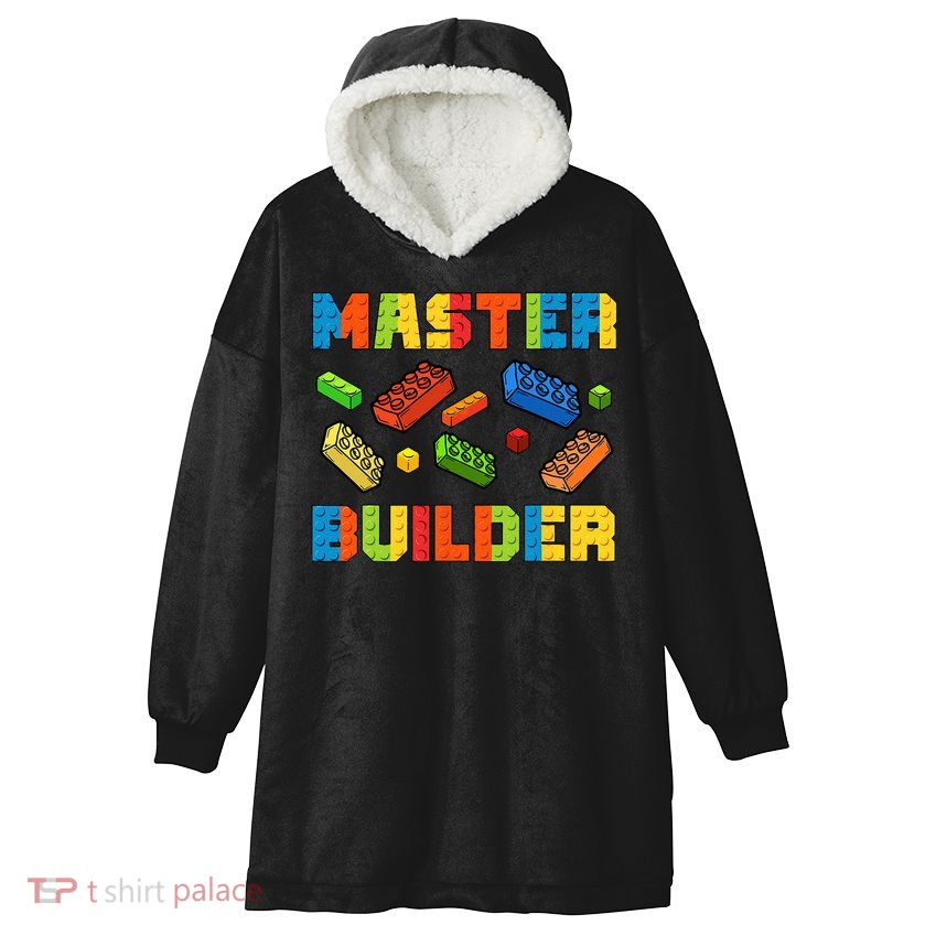 Brick Builder Building Blocks Brick Master Builder Hooded Wearable Blanket