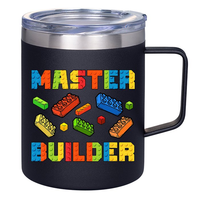 Brick Builder Building Blocks Brick Master Builder 12oz Stainless Steel Coffee Mug