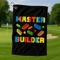 Brick Builder Building Blocks Brick Master Builder Golf Towel