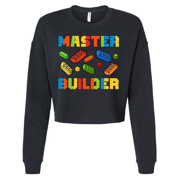 Brick Builder Building Blocks Brick Master Builder Cropped Pullover Crew