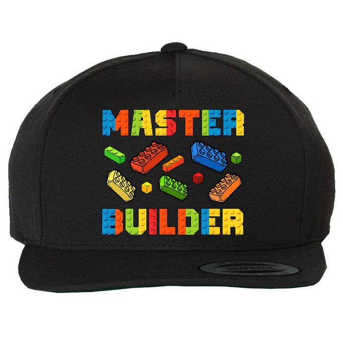 Brick Builder Building Blocks Brick Master Builder Wool Snapback Cap