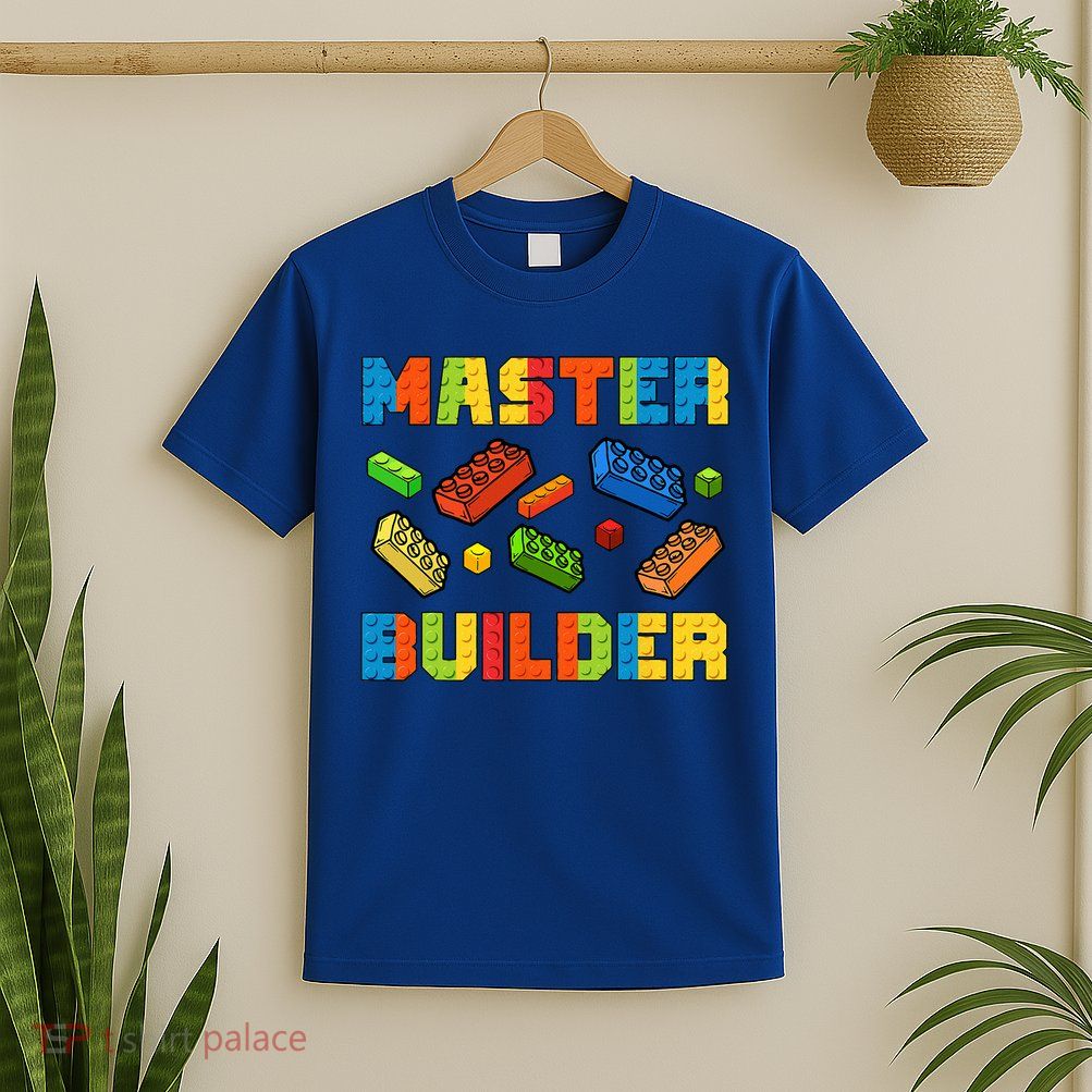 Brick Builder Building Blocks Brick Master Builder T-Shirt