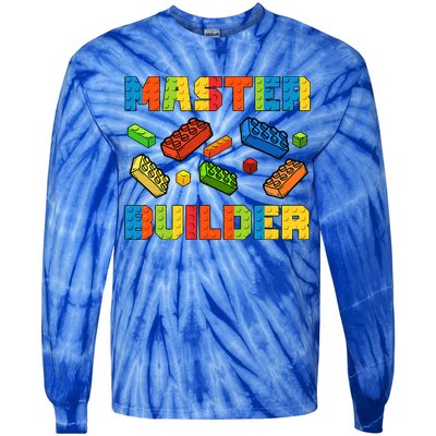 Brick Builder Building Blocks Brick Master Builder Tie-Dye Long Sleeve Shirt