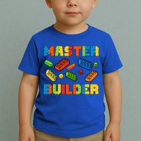 Brick Builder Building Blocks Brick Master Builder Toddler T-Shirt