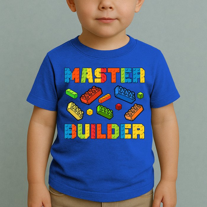 Brick Builder Building Blocks Brick Master Builder Toddler T-Shirt