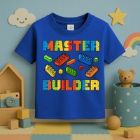 Brick Builder Building Blocks Brick Master Builder Toddler T-Shirt