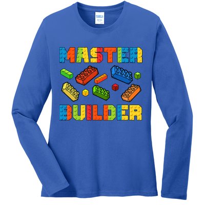 Brick Builder Building Blocks Brick Master Builder Ladies Long Sleeve Shirt