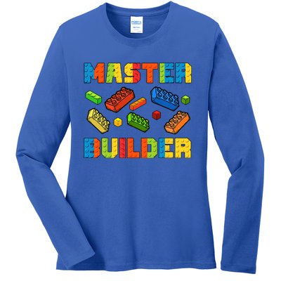 Brick Builder Building Blocks Brick Master Builder Ladies Long Sleeve Shirt