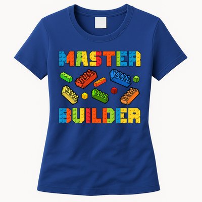 Brick Builder Building Blocks Brick Master Builder Womens T-Shirt