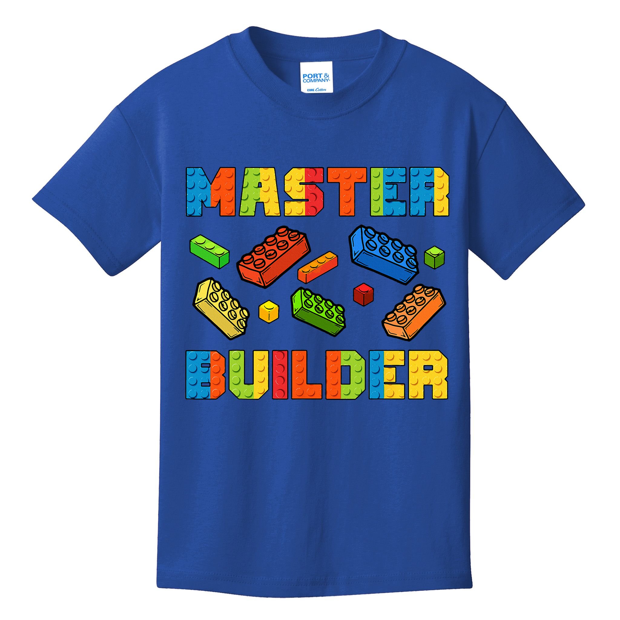 Brick Builder Building Blocks Brick Master Builder Kids T-Shirt