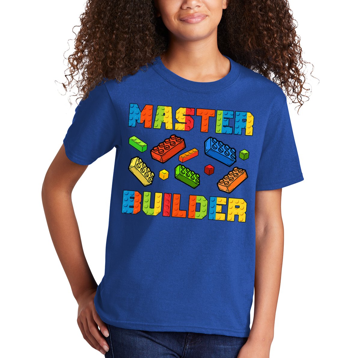 Brick Builder Building Blocks Brick Master Builder Kids T-Shirt