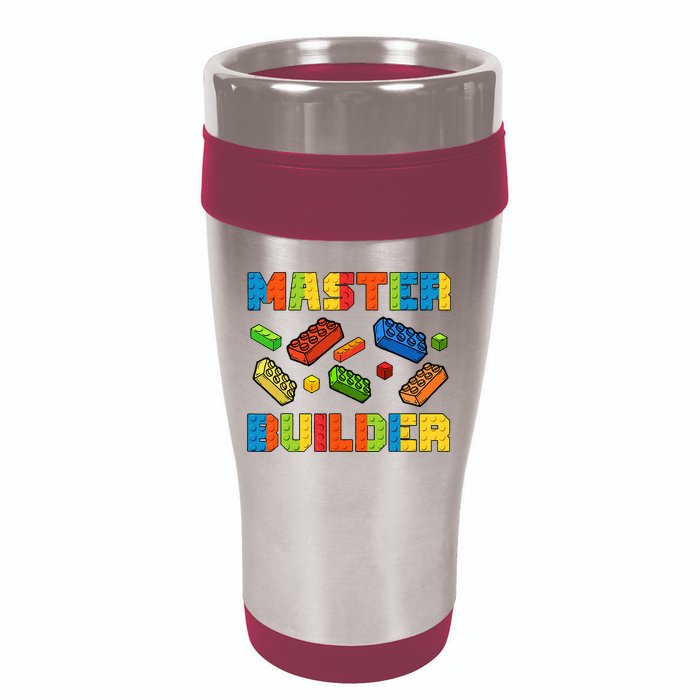 Brick Builder Building Blocks Brick Master Builder 16oz Travel Tumbler