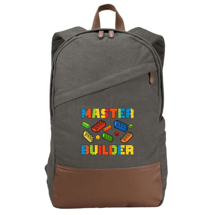 Brick Builder Building Blocks Brick Master Builder Cotton Canvas Backpack