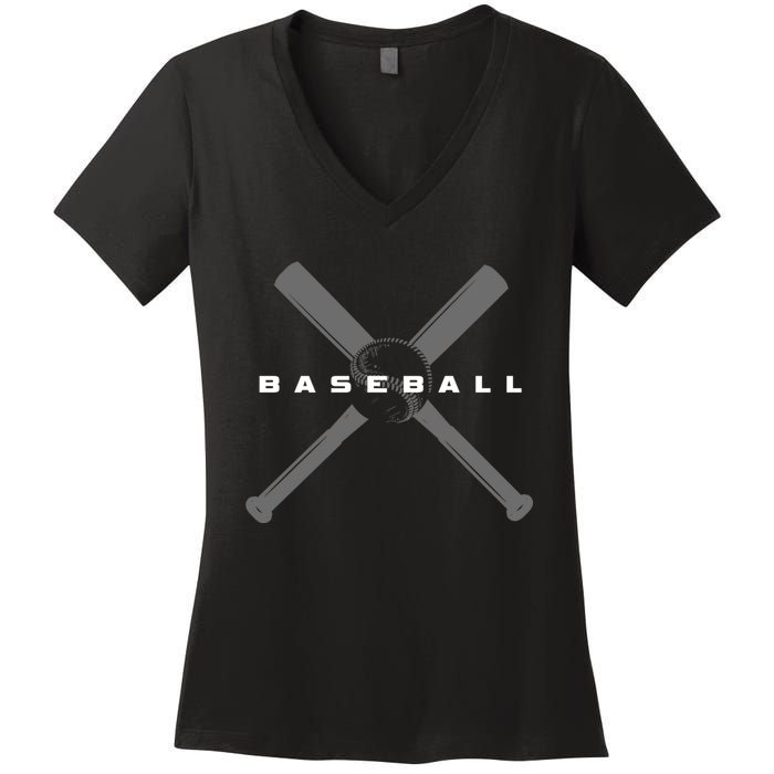 Baseball Baseball Women's V-Neck T-Shirt